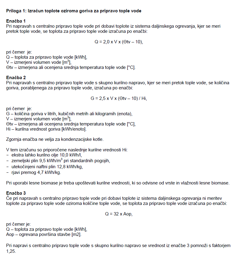 Izračun tople vode Izračun tople vode